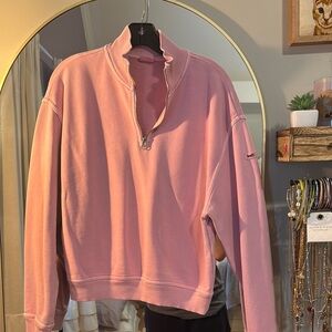 Levi's Pink Zip Up Sweater Casual Knit